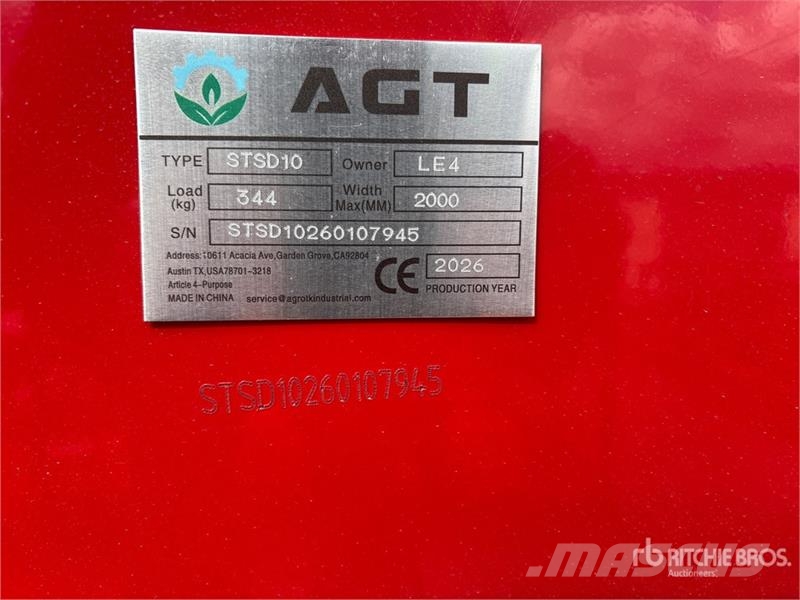 AGT STSD10 3-Point & Skid Steer Seeder (Unused) Kylvökoneet