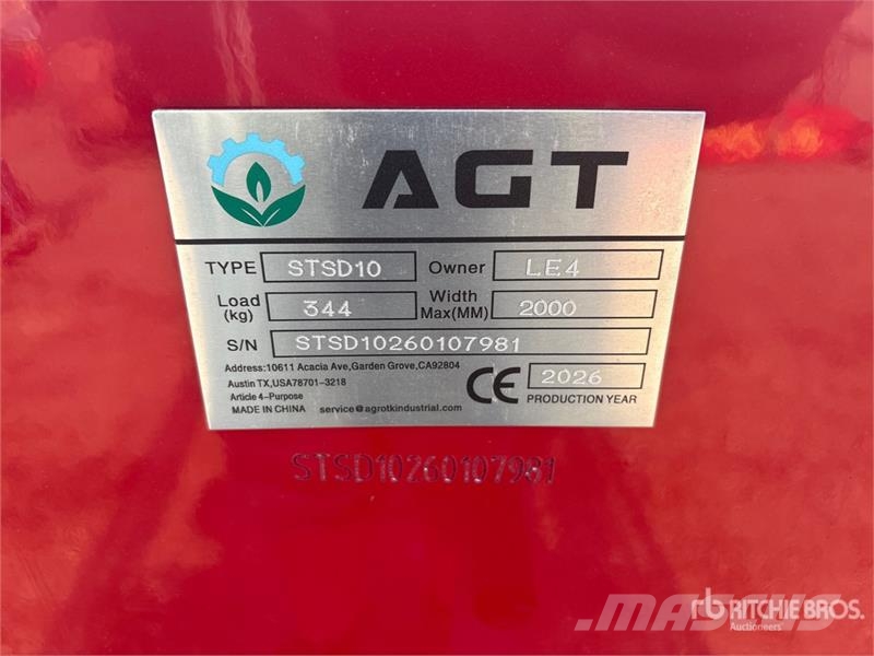 AGT STSD10 45 in 3-Point & Skid Steer Attachment Skid  مثاقيب