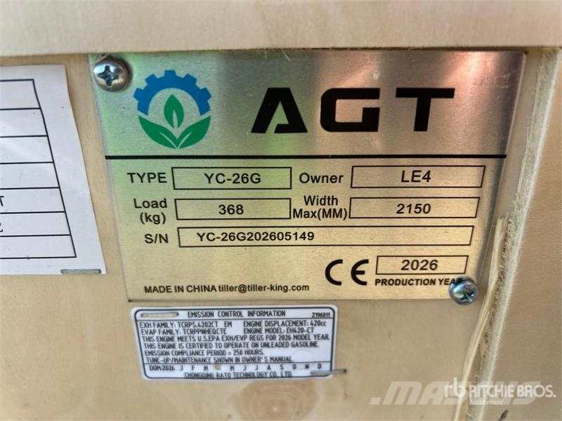 AGT YC-26G Portable Sawmill (Unused) Segherie