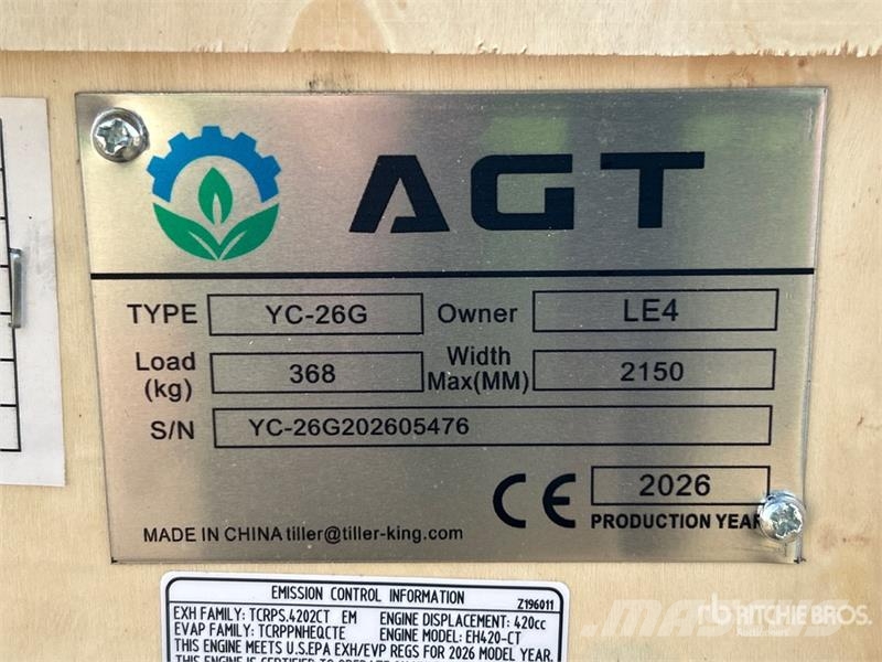 AGT YC-26G Portable Sawmill (Unused) 제재소