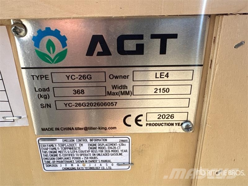 AGT YC-26G Portable Sawmill (Unused) Segherie