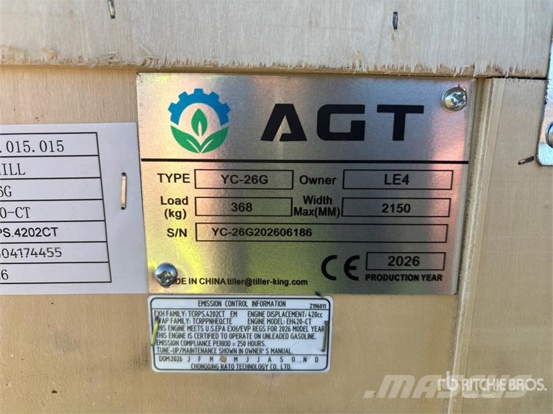 AGT YC-26G Portable Sawmill (Unused) 제재소