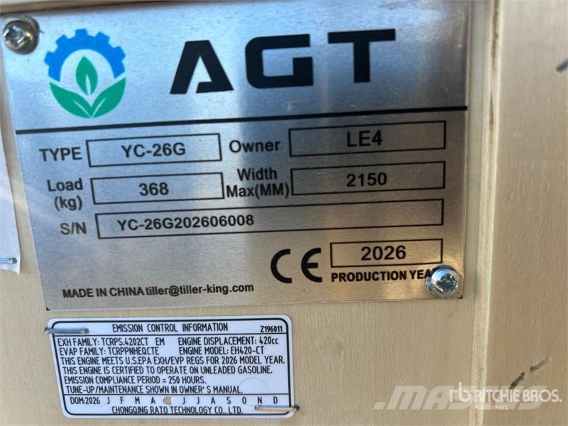 AGT YC-26G Portable Sawmill (Unused) Segherie