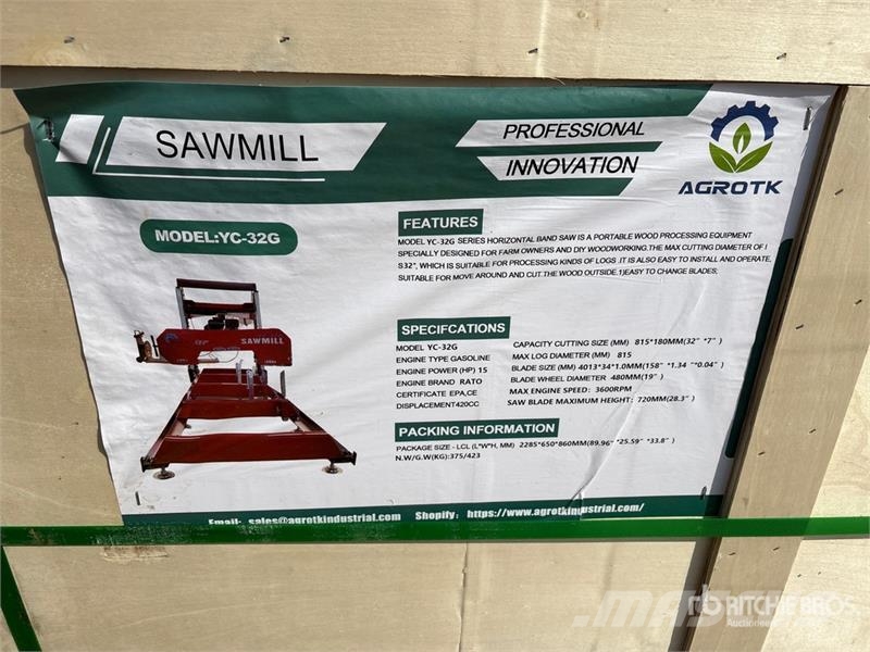 AGT YC32-G Portable Sawmill (Unused) Sawmills