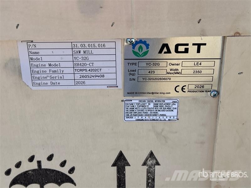 AGT YC32-G Portable Sawmill (Unused) Pilane