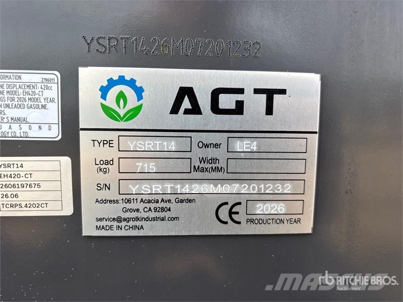 AGT YSRT14 スキッドステアローダー
