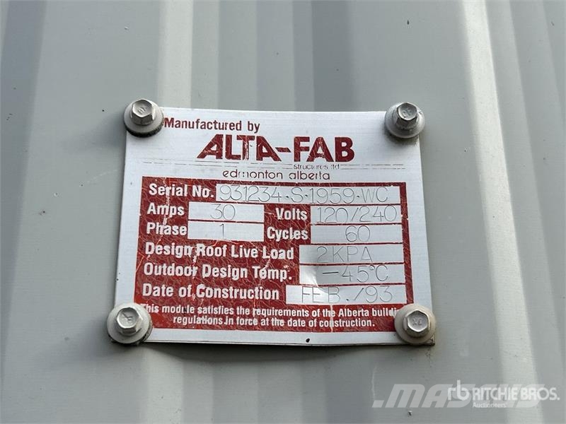 Alta-Fab 34 ft x 12 ft Skid-Mounted Wellsite Gradbeništvo - drugo