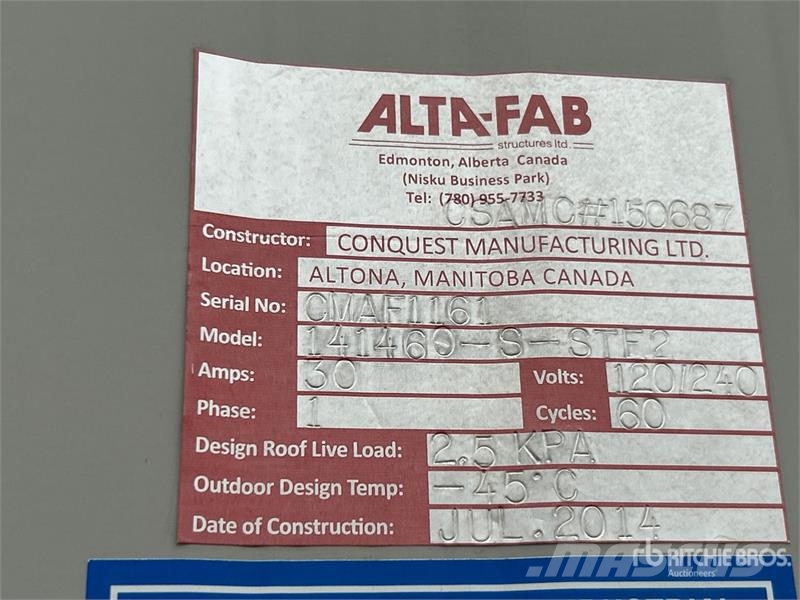 Alta-Fab 60 ft x 14 ft Skid-Mounted Double-Ended Apartment Építőipar - Egyebek