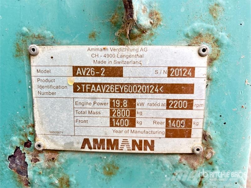 Ammann AV26-2 Double Drum Roller Котки тротуарні