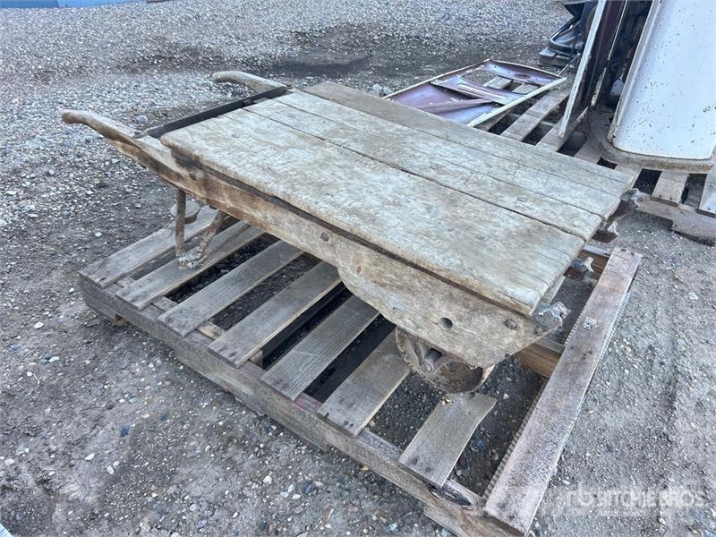 Antique Wooden Platform Scale Kamionske vage