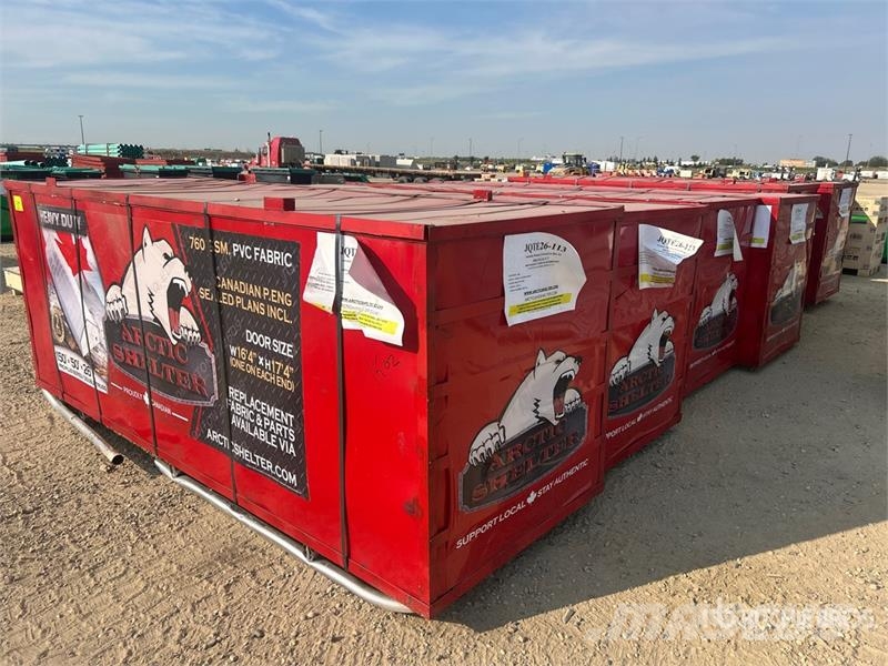 Arctic Shelter 150 ft x 50 ft x 26 Ft Peak Double Truss Storage B المباني الإطار الصلب