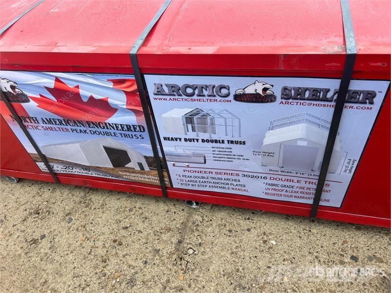 Arctic Shelter 20 ft x 30 ft x 16 ft Peak Double Truss Storage Bu المباني الإطار الصلب
