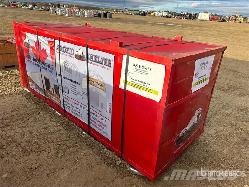 Arctic Shelter 30 ft x 40 ft x 16 ft Peak Double Truss Storage Bu المباني الإطار الصلب
