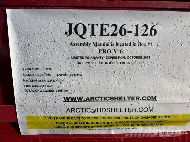 Arctic Shelter 40 ft x 30 ft x 22 ft Storage Building (Unused) Stahlrahmenaufbauten