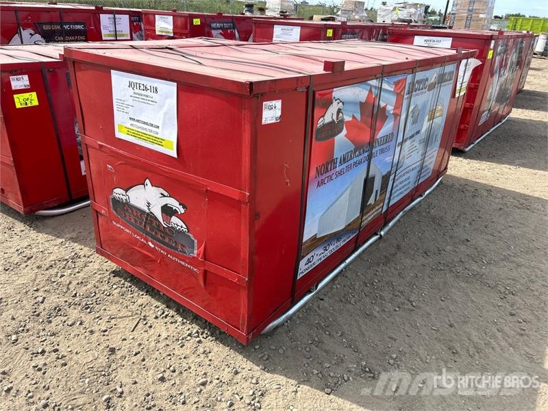 Arctic Shelter 40 ft x 30 ft x 16 Ft Peak Double Truss Storage Bu المباني الإطار الصلب