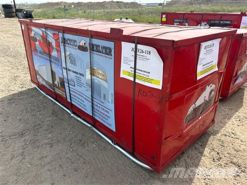 Arctic Shelter 40 ft x 30 ft x 16 Ft Peak Double Truss Storage Bu المباني الإطار الصلب