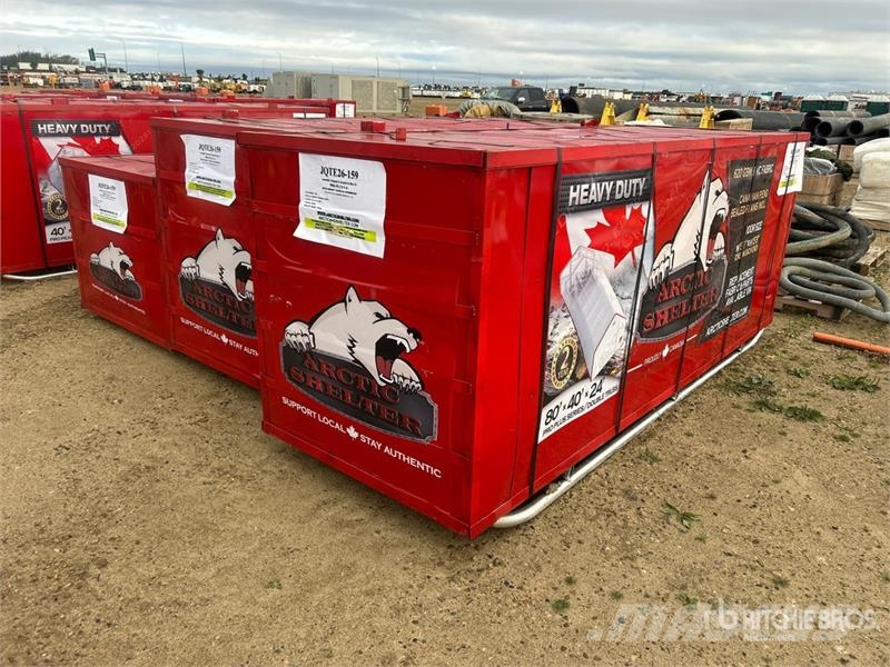 Arctic Shelter 40 ft x 80 ft x 24 ft Peak Double Truss Storage Bu المباني الإطار الصلب