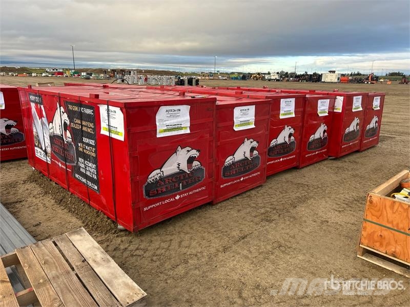 Arctic Shelter 50 ft x 150 ft x 26 ft Peak Double Truss Storage B المباني الإطار الصلب