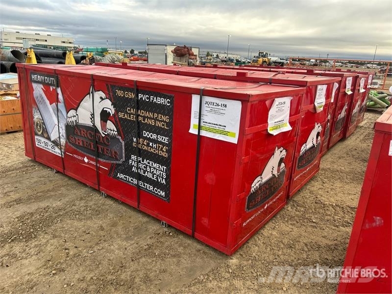 Arctic Shelter 50 ft x 150 ft x 26 ft Peak Double Truss Storage B المباني الإطار الصلب