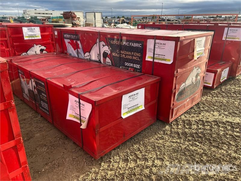 Arctic Shelter 60 ft x 30 ft x 22 ft Peak Double Truss Storage Bu المباني الإطار الصلب