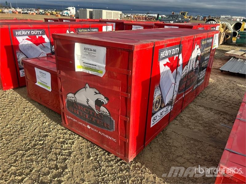 Arctic Shelter 60 ft x 30 ft x 22 ft Peak Double Truss Storage Bu المباني الإطار الصلب