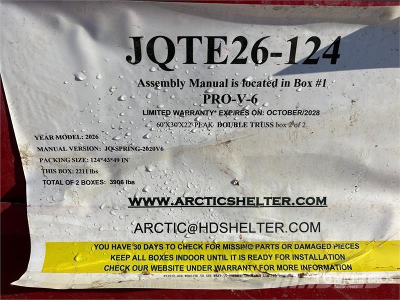 Arctic Shelter 60 ft x 30 ft x 22 ft Storage Building (Unused) Stahlrahmenaufbauten
