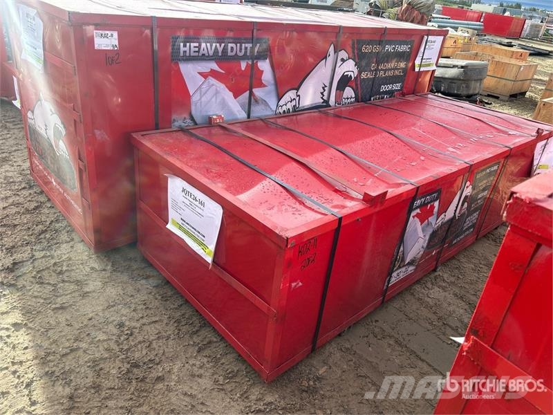 Arctic Shelter 60 ft x 30 ft x 22 ft Peak Double Truss Storage Bu المباني الإطار الصلب