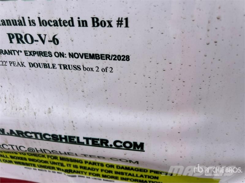 Arctic Shelter 60 ft x 30 ft x 22 ft Peak Double Truss Storage Bu المباني الإطار الصلب