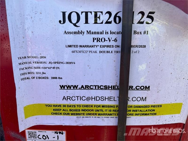 Arctic Shelter 60 Ft x 30 Ft x 22 Ft Storage Building (Unused) Teraskonstruktsiooniga ehitised