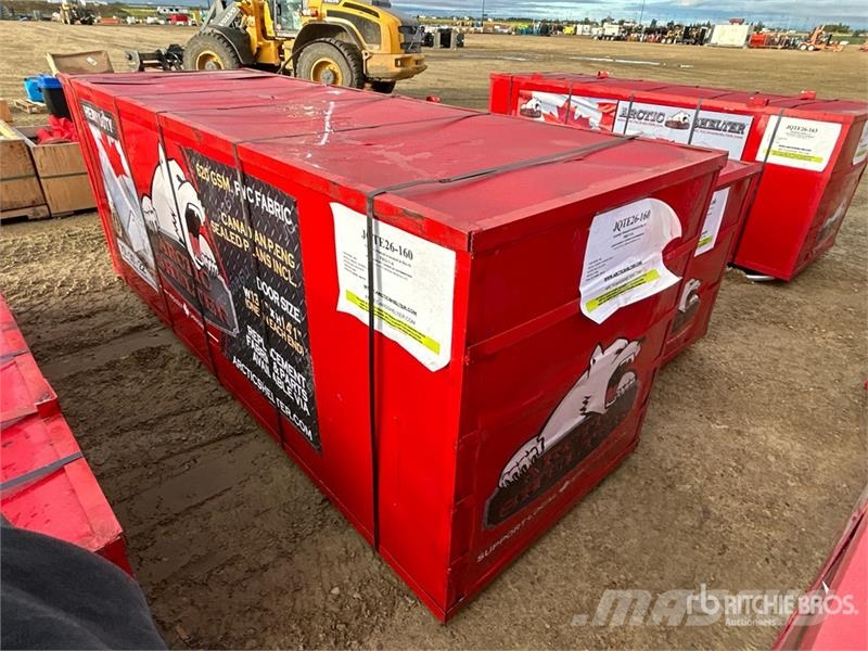 Arctic Shelter 70 ft x 30 ft x 22 ft Peak Double Truss Storage Bu المباني الإطار الصلب