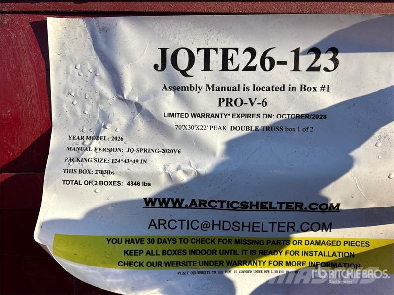 Arctic Shelter 70 ft x 30 ft x 22 ft Storage Building (Unused) Stahlrahmenaufbauten