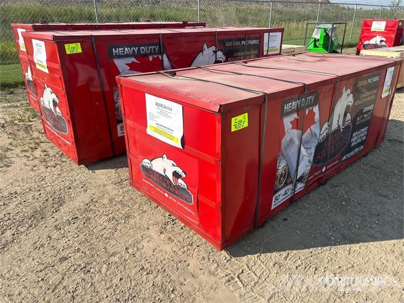 Arctic Shelter 80 ft x 40 ft x 24 Ft Peak Double Truss Storage Bu المباني الإطار الصلب
