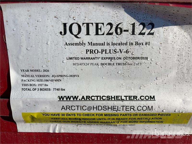 Arctic Shelter 80 ft x 40 ft x 24 ft Storage Building (Unused) Teraskonstruktsiooniga ehitised