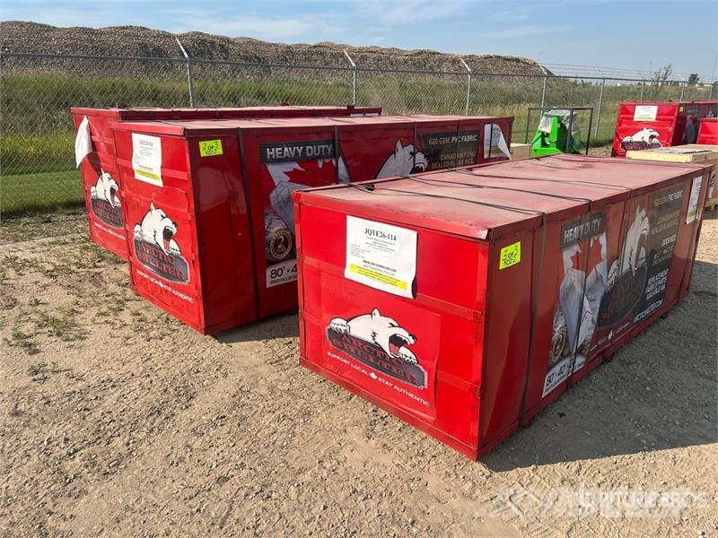 Arctic Shelter 80 ft x 40 ft x 24 Ft Peak Double Truss Storage Bu المباني الإطار الصلب