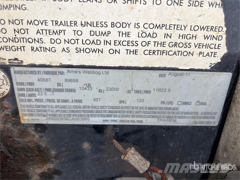 Arnes 15 ft Super B-Train Lead Side Dump Trailer مقطورات قلابة