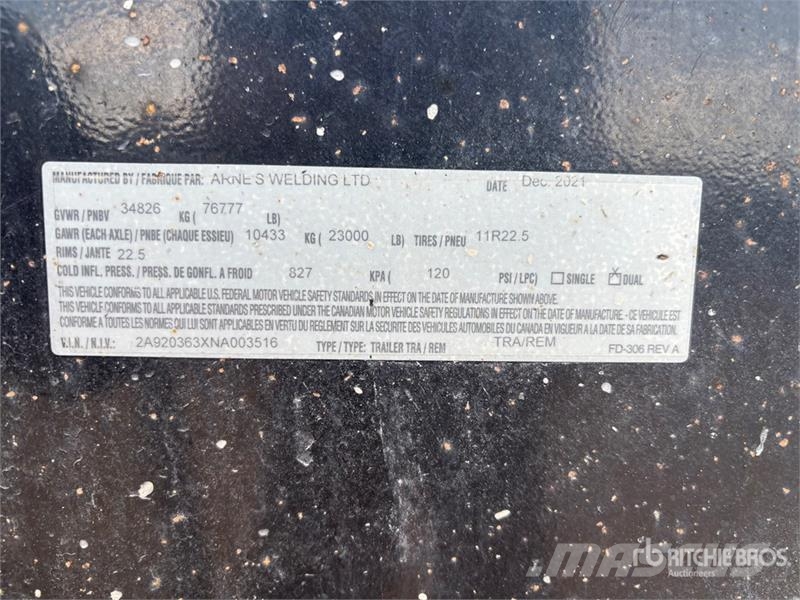 Arnes lead 20 ft Super B-Train Lead Side Dump Trailer Tippsläp