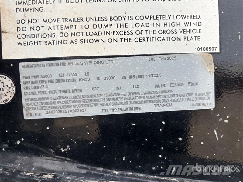 Arnes lead 22 ft Super B-Train Lead Side Dump Trailer Kipper