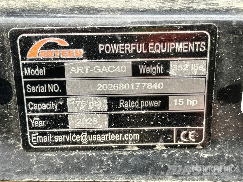 Arteer ART-GAC40 14.5 cfm Skid-Mounted 40 gal Air Compres Kompresorji