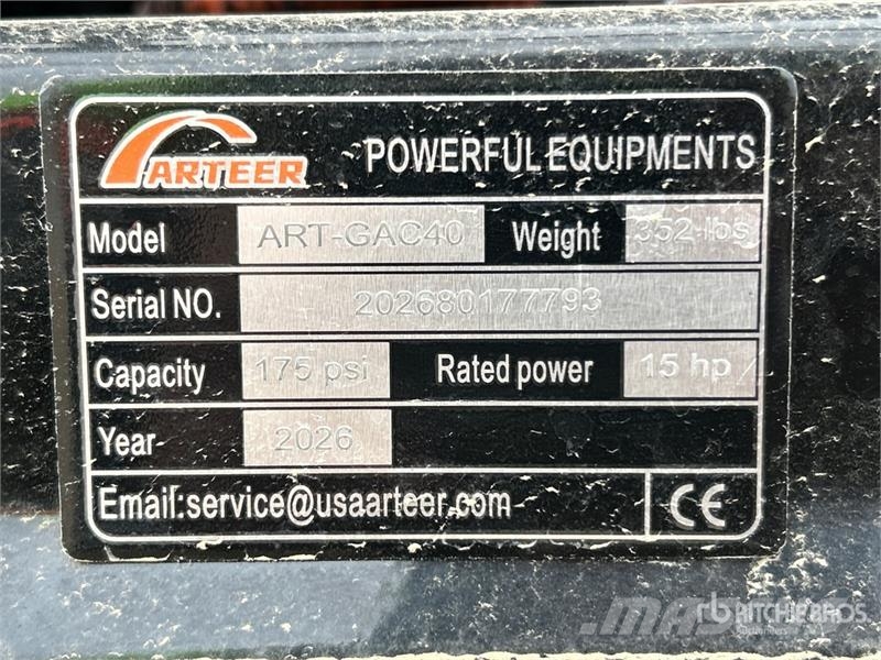 Arteer ART-GAC40 14.5 cfm Skid-Mounted 40 gal Air Compres Kompresorji