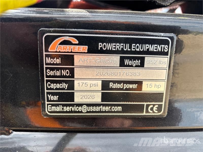 Arteer ART-GAC40 14.5 cfm Skid-Mounted 40 gal Air Compres Compressors