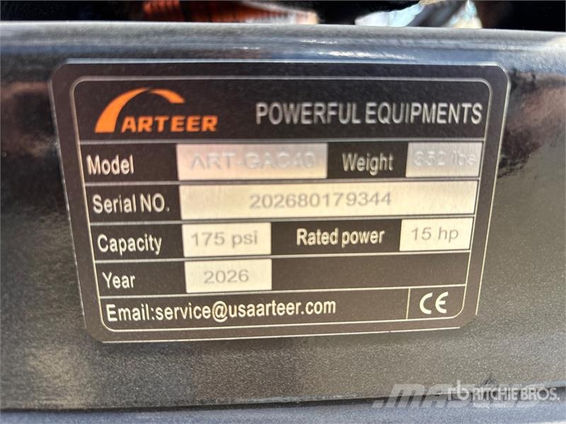 Arteer ART-GAC40 14.5 cfm Skid-Mounted 40 gal Air Compres Compressores