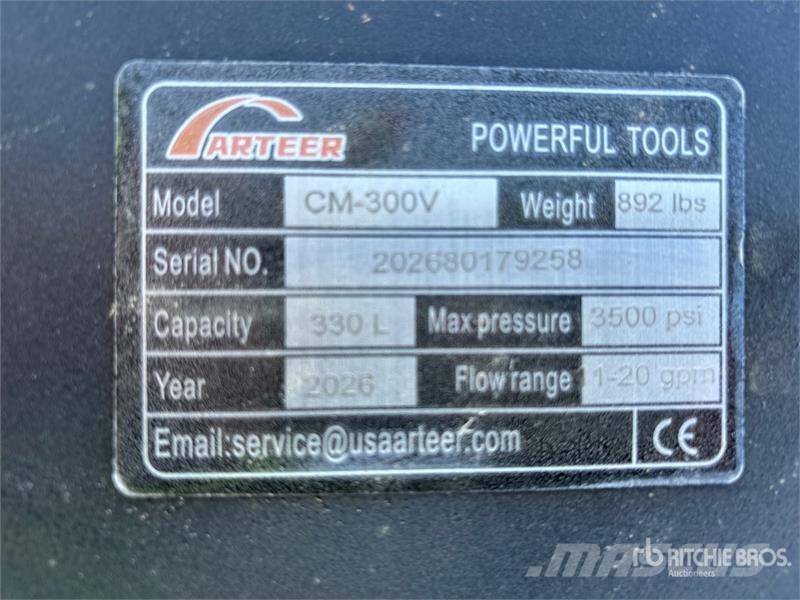 Arteer CM-300V Skid Steer Concrete Mixer (Unused) Mezcladoras de cemento y hormigón