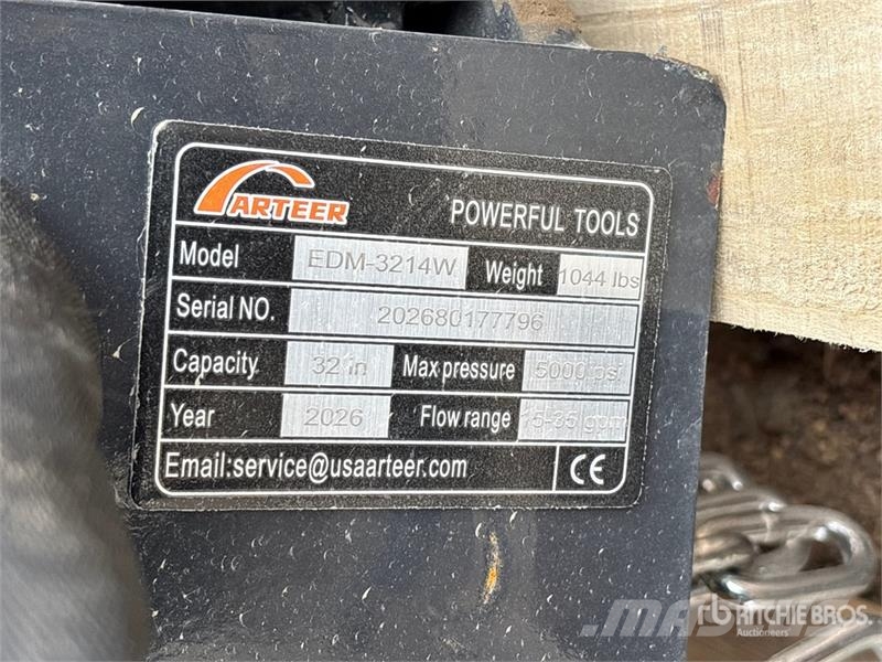 Arteer EDM-3214W 32 in Excavator Drum Mulcher - Fits 3 - Otros componentes