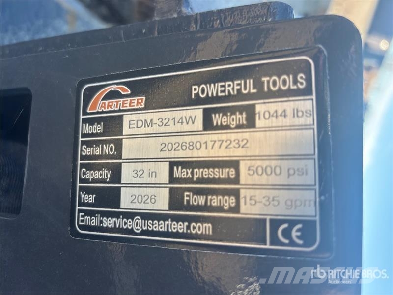 Arteer EDM-3214W 32 in Excavator Drum Mulcher - Fits 3 - Ostale komponente za građevinarstvo