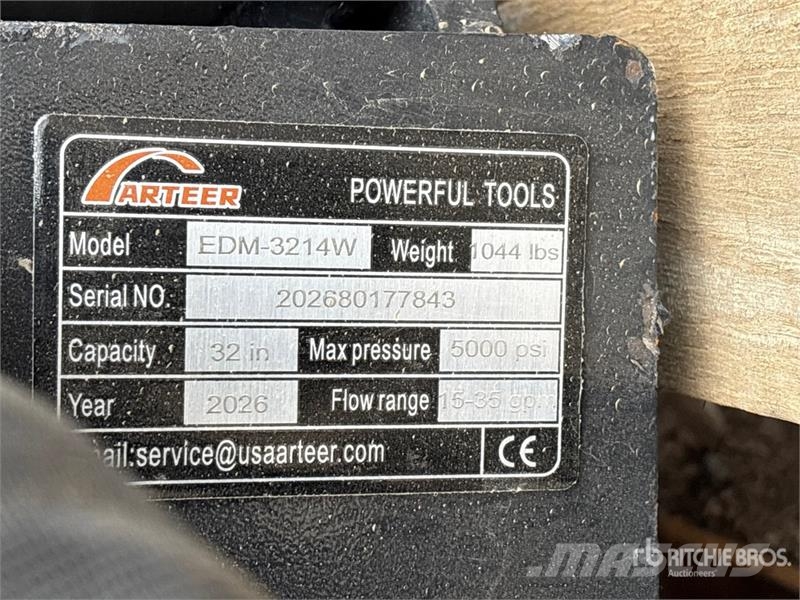 Arteer EDM-3214W 32 in Excavator Drum Mulcher - Fits 3 -  Други компоненти