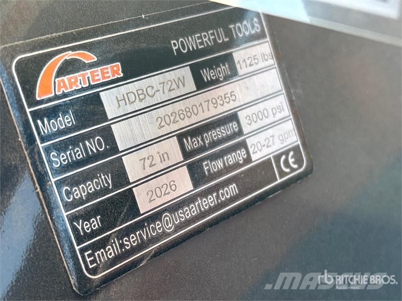 Arteer HDBC-72W 72 in Skid Steer Brush Cutter (Unused) Corta-césped delanteros y traseros