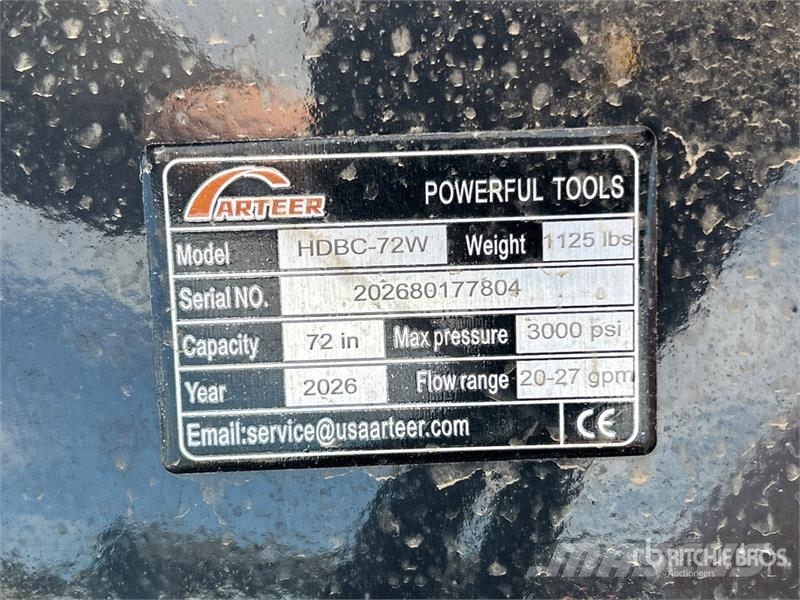 Arteer HDBC-72W 72 in Skid Steer Brush Cutter (Unused) 장착형 잔디깎기