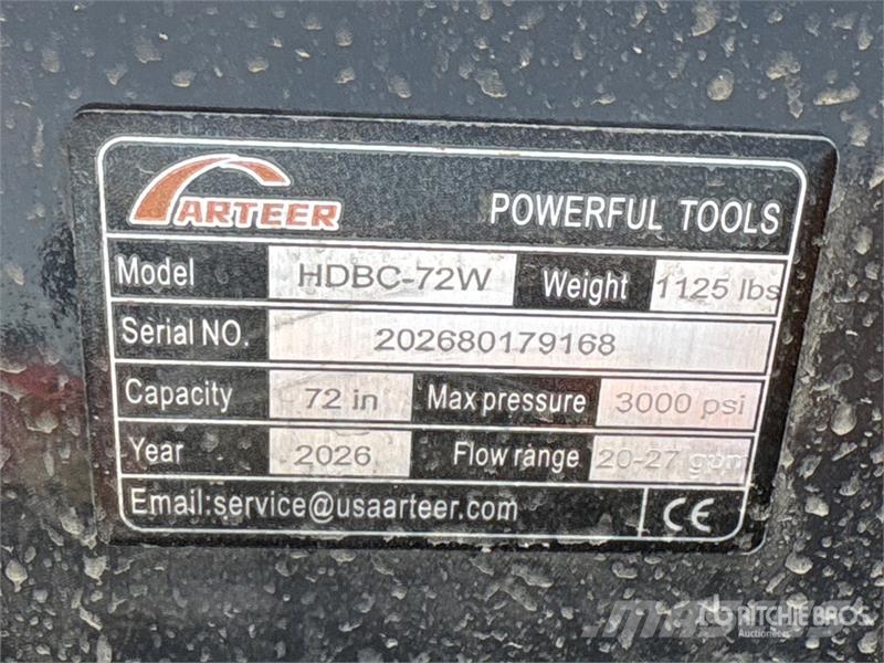 Arteer HDBC-72W 72 in Skid Steer Brush Cutter (Unused) Montuojamos ir prikabinamos šienapjovės