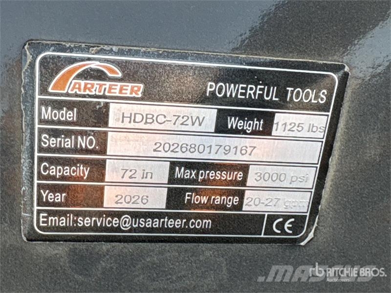 Arteer HDBC-72W 72 in Skid Steer Brush Cutter (Unused) Montuojamos ir prikabinamos šienapjovės