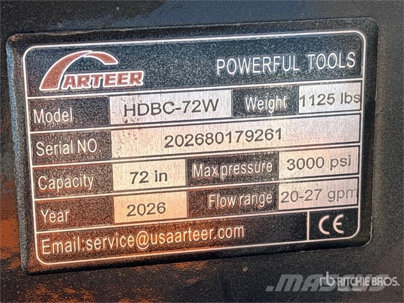 Arteer HDBC-72W 72 in Skid Steer Brush Cutter (Unused) Corta-Relvas montadas e arrastadas